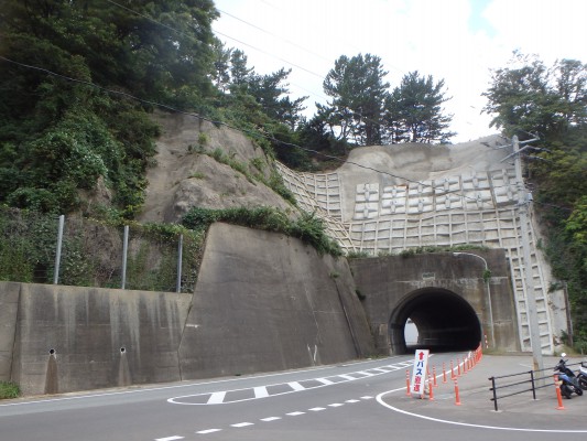 県道斜面